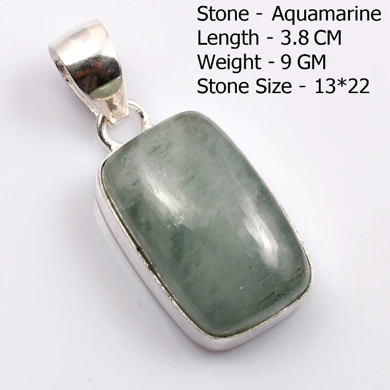 Genuine  Amaquarine  Pendant Hand Made Women Jewelry gift