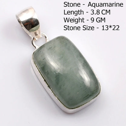 Genuine  Amaquarine  Pendant Hand Made Women Jewelry gift
