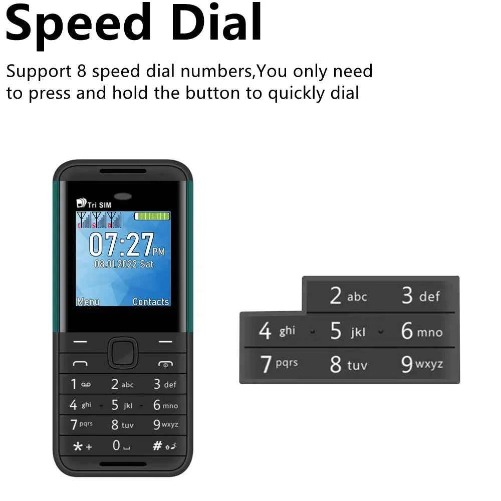 SERVO BM5310 3 SIM Card 3 Standby Mini Mobile Phone Auto Call Recorder Bluetooth Dial Speed Dial Magic Voice 1.3" Small Phone