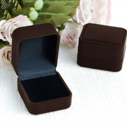 Rings Box Velvet Jewelry Box Display Holder Ring Earrings Necklace Bracelet Soft Organizer Case Wedding Jewelry Packaging Box - AMULET RING STORE