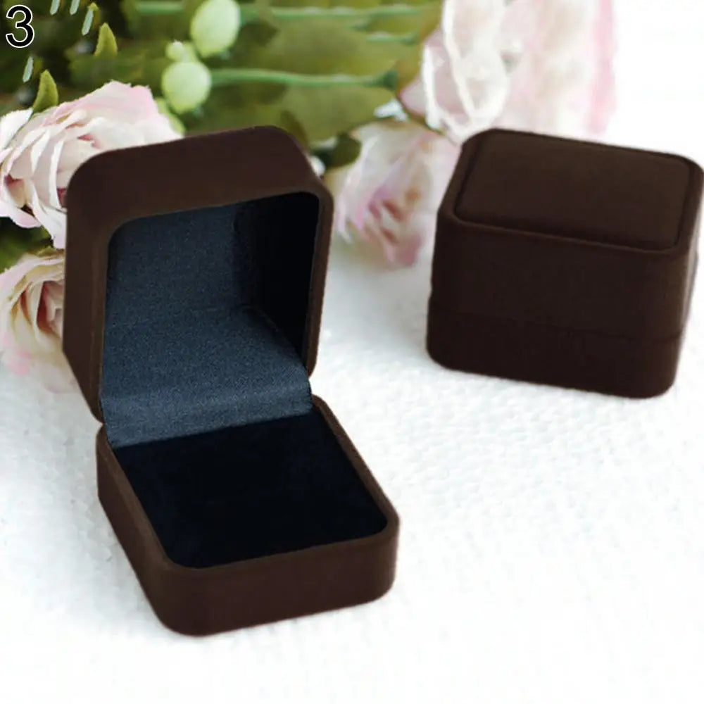 Rings Box Velvet Jewelry Box Display Holder Ring Earrings Necklace Bracelet Soft Organizer Case Wedding Jewelry Packaging Box - AMULET RING STORE