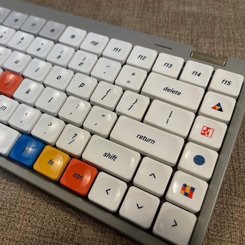 LCK Time Theme Keycaps Set PBT Custom Mondrian Keyboard Cap Low Profile Original Office Gaming KeyCap for Mechanical Keyboard