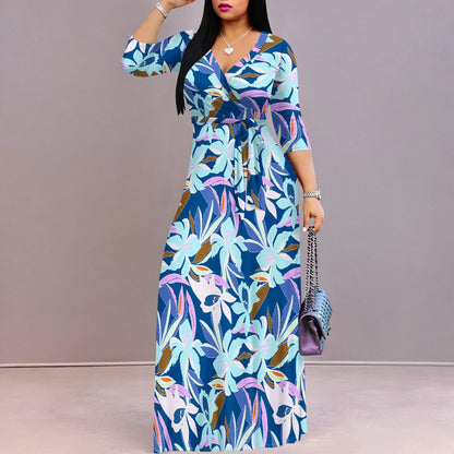 Women's Casual Sexy V Neck 3/4 Sleeves Club wear Party Outfits