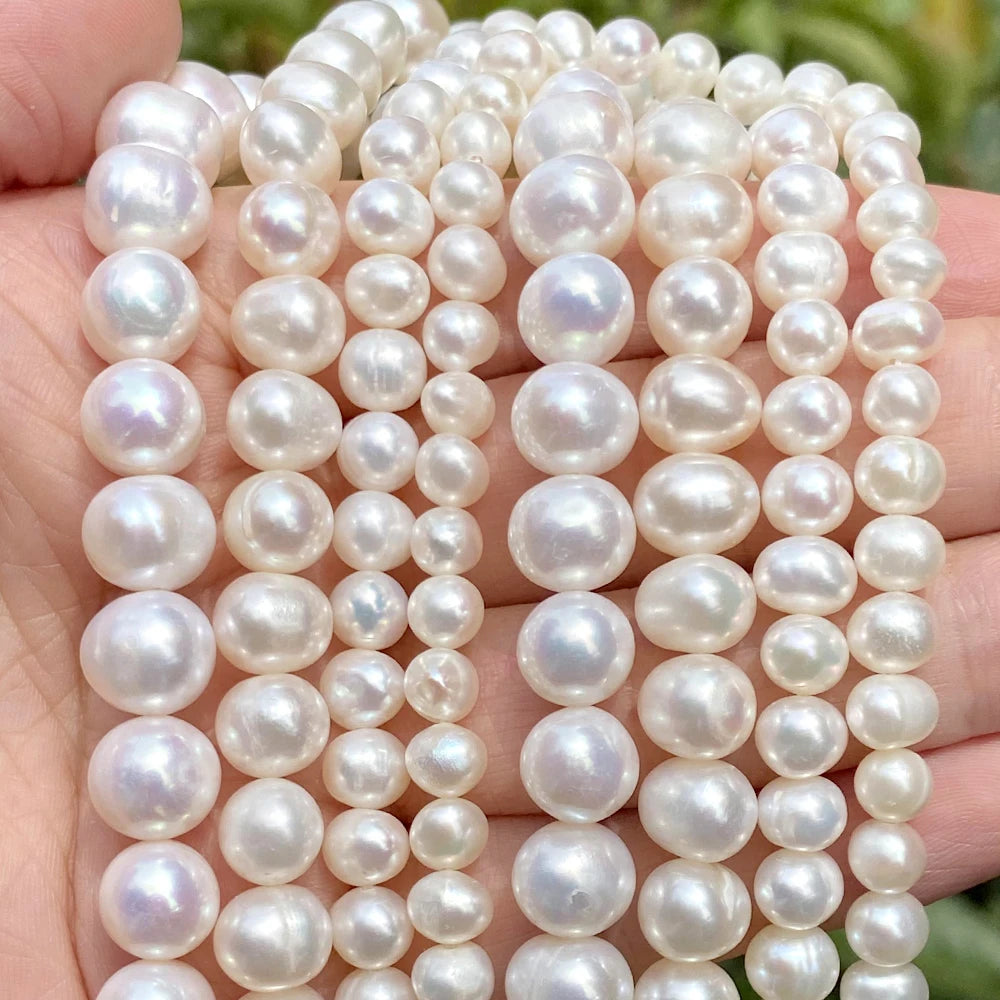 Natural Freshwater Pearl Beads High Quality Irregular Shape Punch Loose Beads for Jewelry Making DIY Necklace Bracelet - AMULET RING STORE