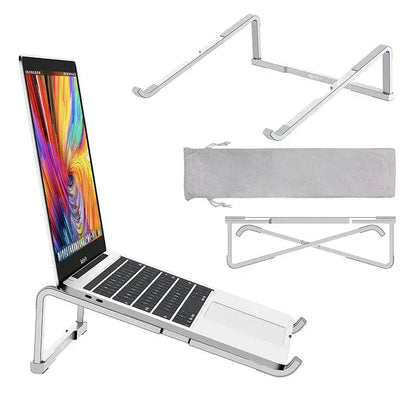 Universal Laptop Stand Foldable Adjustable Aluminum Alloy Notebook Holder Desktop Bracket for MacBook Air Pro Xiaomi - AMULET RING STORE