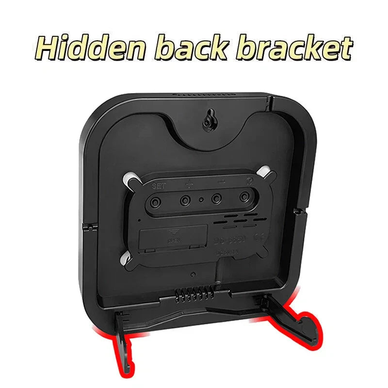 LED Large Digital Wall Clock Remote Control Temperature Date Week Display Adjust