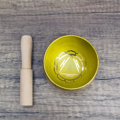 Buddhist Sound Bowls Therapy Meditation Mindfulness Yoga Ornaments Colorful Nepal Tibetan Singing Bowl Chakras Handmade Copper - AMULET RING STORE