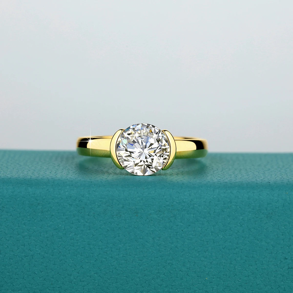 14K Gold Certified Oval Cut Moissanite Ring for Women Lab Created Diamond Engagement Wedding Yuan Bao Ring Jewelry Classic