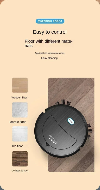 Intelligent Robot Cleaner USB Three in One Sweeping and Mopping Robot Cleaner Kitchen Robots Electric Floor Mop Home Appliance - AMULET RING STORE