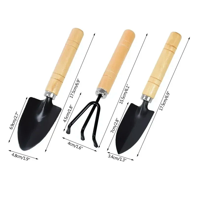 3Pcs/Set Mini Garden Tool Set For Garden Plants Flower Pot Cactus Vegetables Digging Weeding Indoor Small Plants Garden Tools - AMULET RING STORE