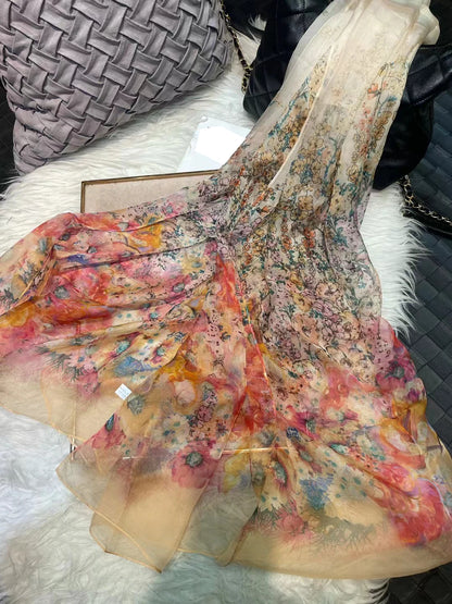 BYSIFA|New Black Pink Peony 100% Silk Shawl Scarf Women Chiffon Long Silk Scarves Cape Summer Foulard Winter Brand Scarves Wraps