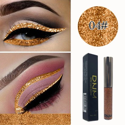 Glitter Eyeliner Vibrant Waterproof Long-Lasting for Flawless Eye Makeup Diamond Shiny Silver Rose Gold Eyeliner Beauty Cosmetic - AMULET RING STORE