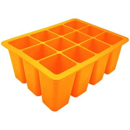 3-1pcs 12 Holes Seedling Starter Trays Silicone Seed Starter Tray Seed Propagation Pot for Gardening Hydroponics Growing System - AMULET RING STORE