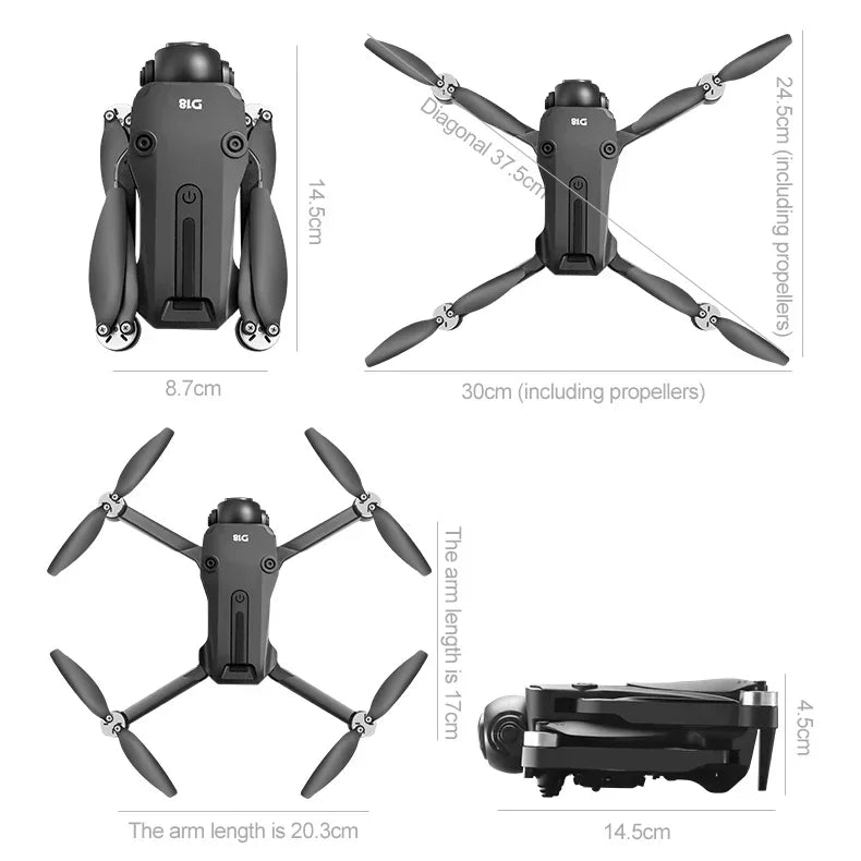 Lenovo D18 Drone 8K Aerial HD Dual Camera Photography Intelligent Obstacle Avoidance Brushless Motor 5G WIFI GPS Return VR Drone