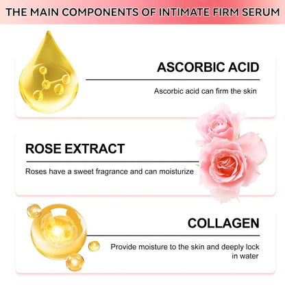 Intimate Firming Serum, Rich in Rose Extracts, Collagen and Glycerin, Rapidly Absorbs with Skin,Hypoallergenic for All Skin Type