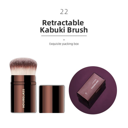 Hourglass Makeup Brushes Powder Foundation Concealer Blusher Bronzer Eye Shadow Eyebrow Eyeliner Sculpting Brush - AMULET RING STORE