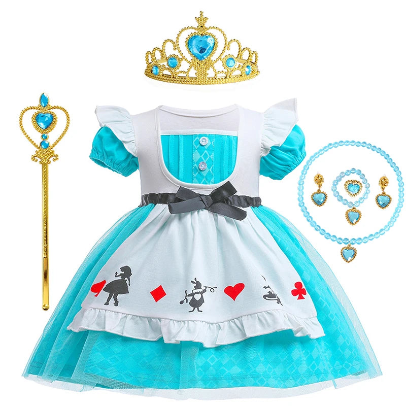 2024 Toddler Girl Princess Dress Toy Kids Clothes Christmas Halloween Woody Alice Jessie Belle Mermaid Infants Party Ball Gowns