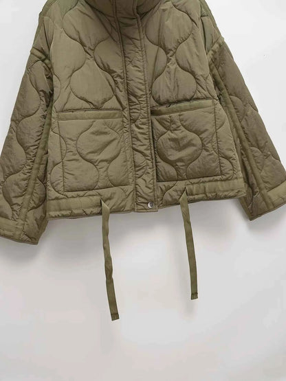 Padded Coat American Retro High Neck Parkas Warm Woman Winter Coats Winter Parkas For Women Elegant Luxury Women's Coat