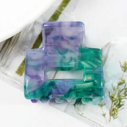 Bgffuy Leopard Korea Acetate Hollow Colorful Mini Hair Claws Crab Hair Clips for Child Girls Hairpins Hair Accessories Barrettes