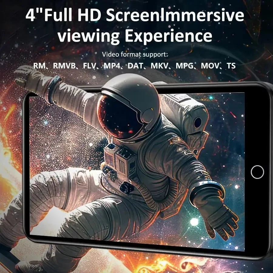 80GB (16GB+64GB) MP3 Player Android 9.0 with Bluetooth and WiFi, 4.0-inch with speakers, FM radio, eBooks, capacity up to 512GB