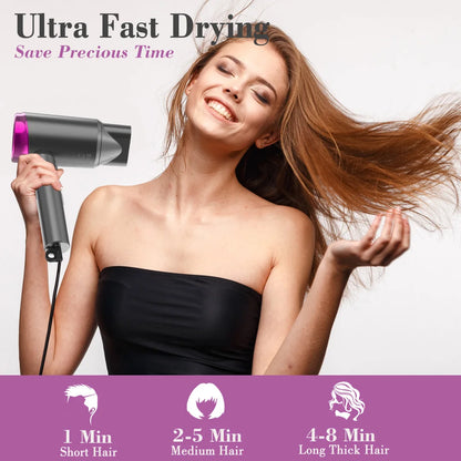 Electric Hair Dryer 1800W 110v Multifunctional Hair Straightener Negative Ion Hair Care Curler Blow Dryer Cold/Warm/Hot Wind - AMULET RING STORE