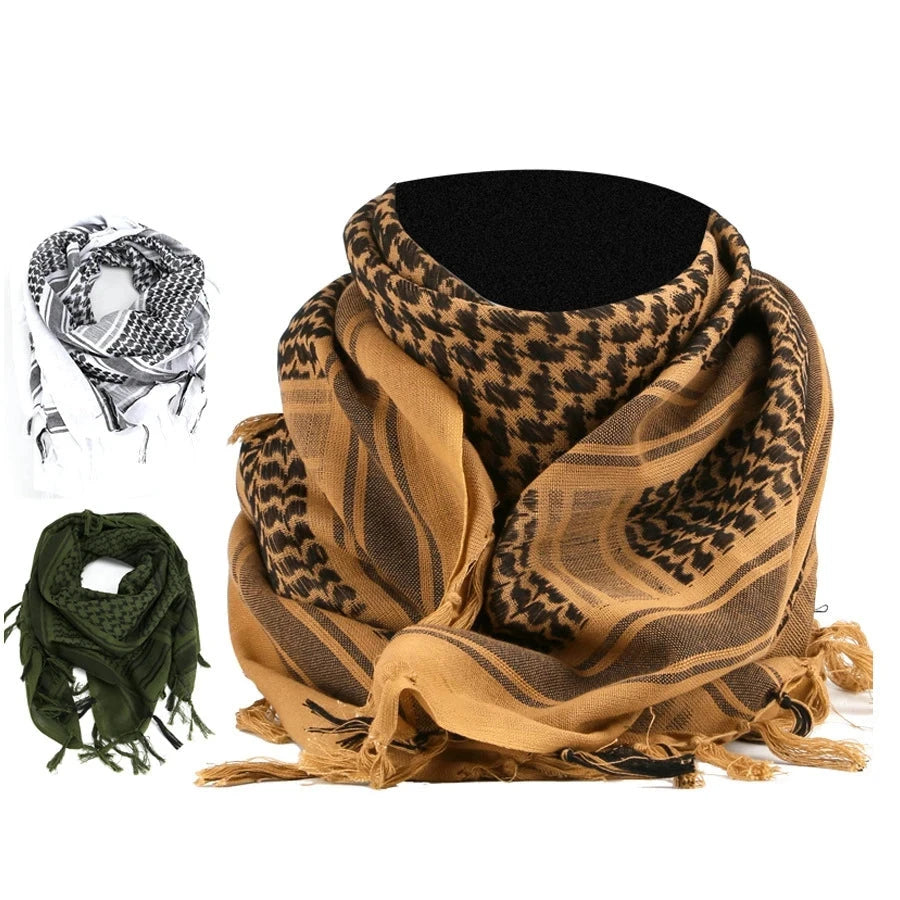 Tactical Keffiyeh Shemagh Arab Scarf Shawl Neck Cover Head Wrap Cotton Winter Scarves - AMULET RING STORE