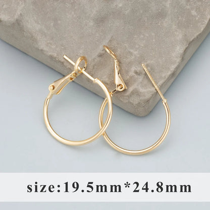 GUFEATHER MC19,jewelry accessories,18k gold plated,pass REACH,nickel free,round ring,charms,jewelry making,diy earrings,6pcs/lot - AMULET RING STORE