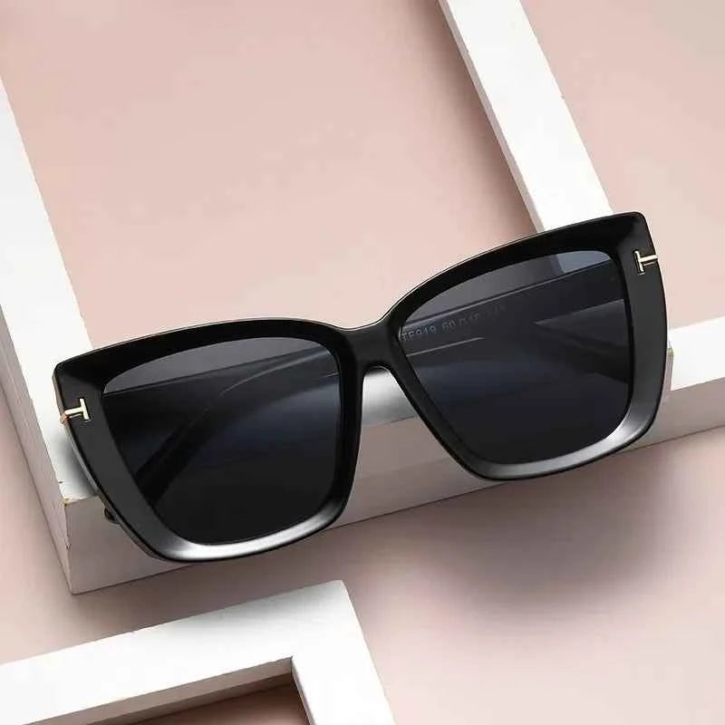 New Square Designer Cat Eye Sunglasses Women Vintage High Quality Sun Glasses Fashion Big Frame Cool Sexy Female Oculos