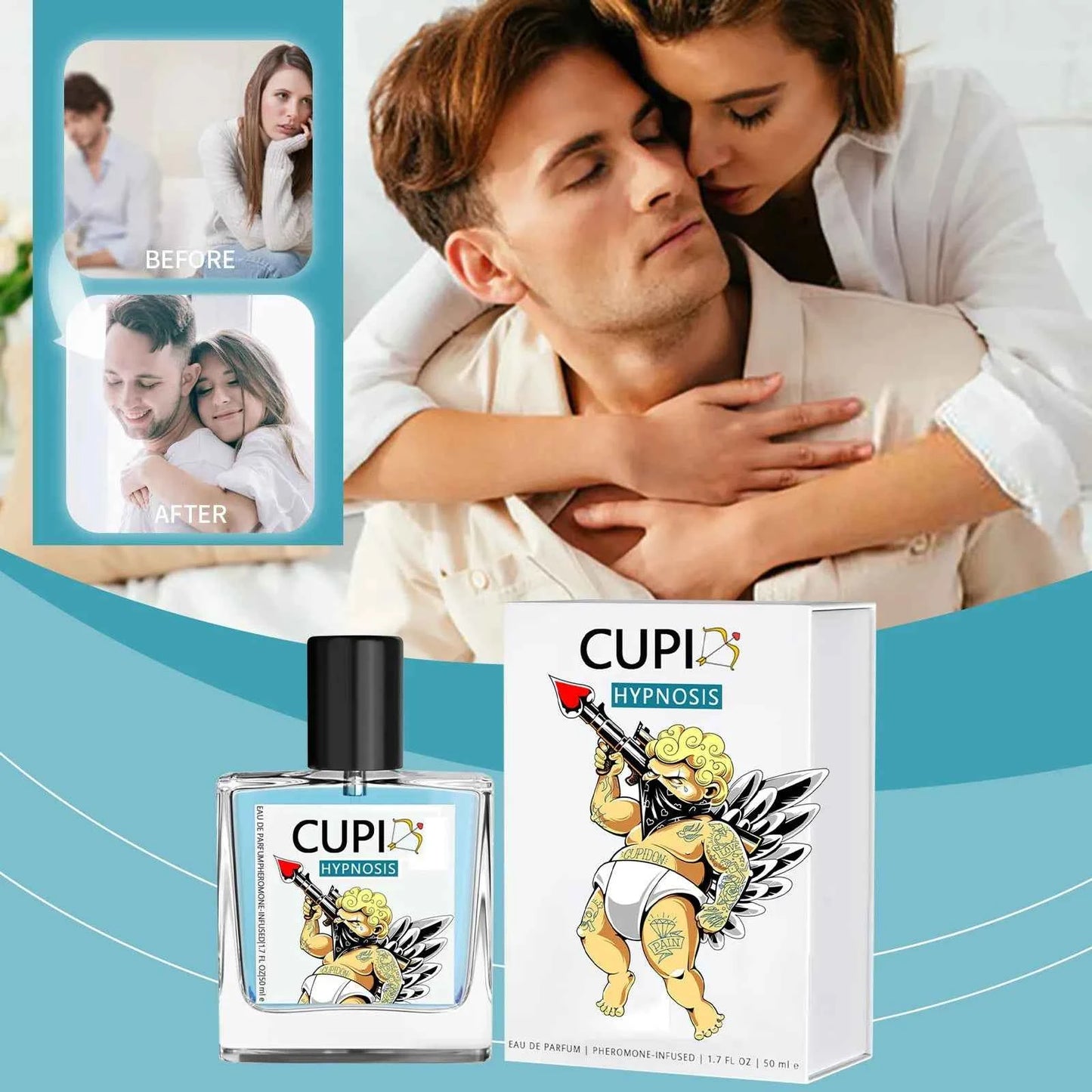 50ML Cupid Hypnosis Pheromone Perfume Original Long Lasting Cologne for Men Charm Fragrances Perfume Women's Light Fragrance