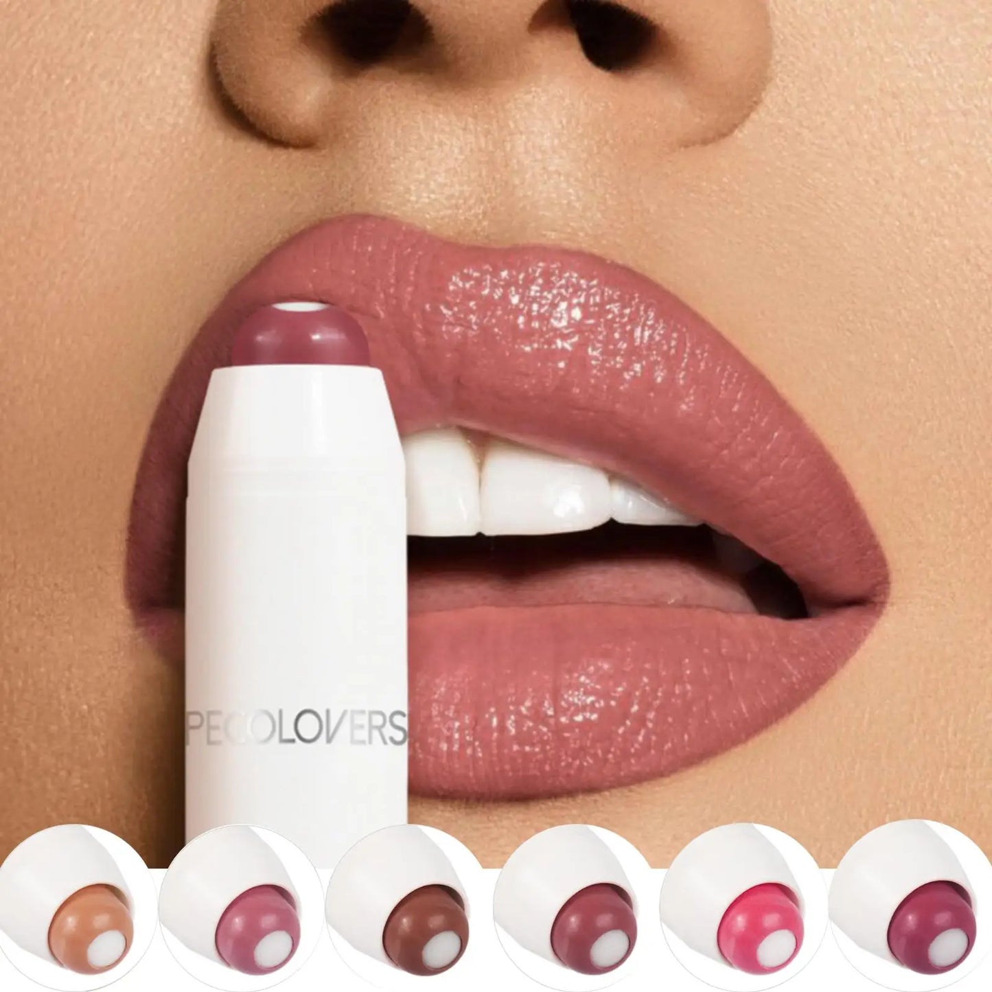2-in-1 Nude Lipstick Matte Red Lip Balm Moisturizing 6 Colors Sandwich Lipstick Waterproof Long Lasting Non-stick Cup Lip Stick - AMULET RING STORE