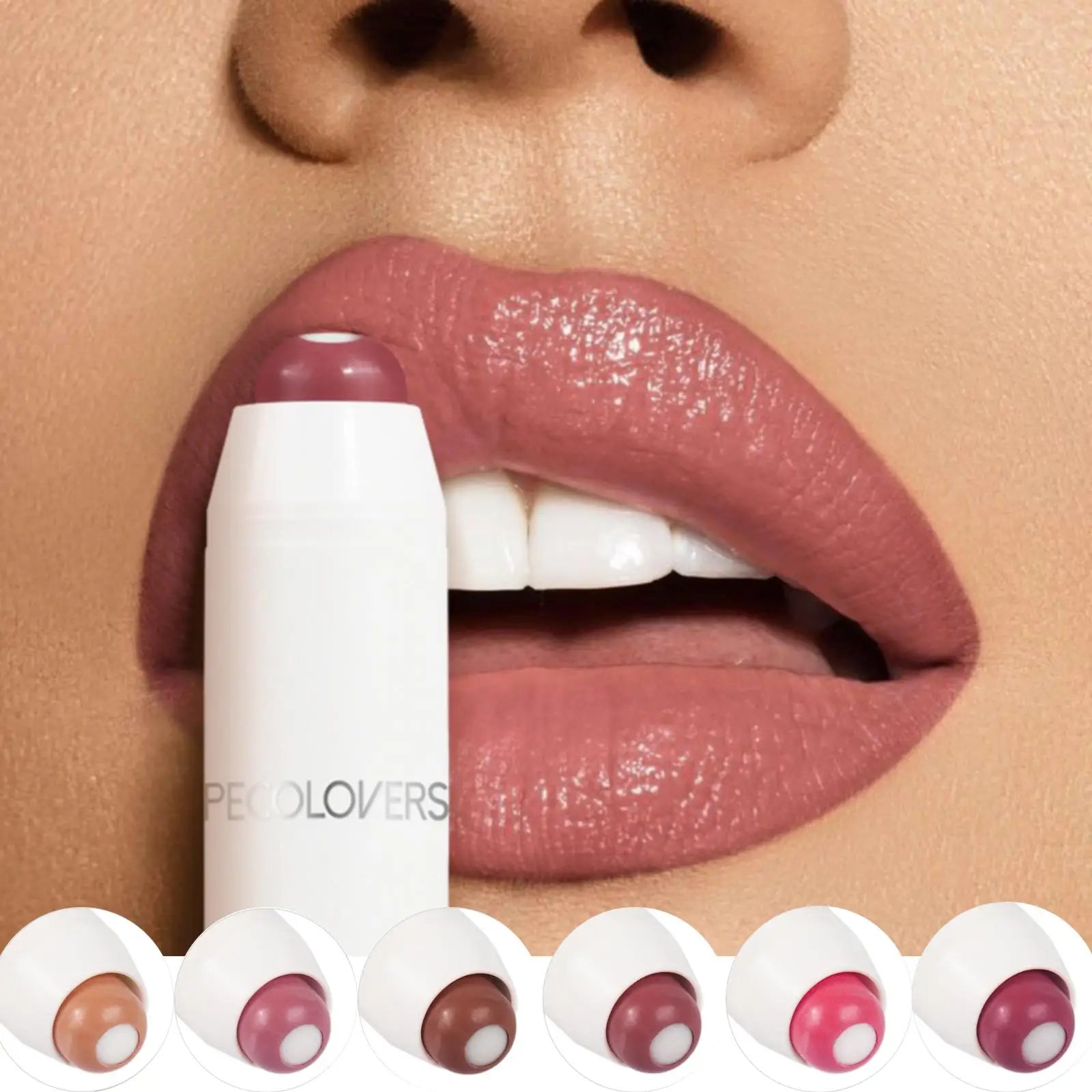 2-in-1 Nude Lipstick Matte Red Lip Balm Moisturizing 6 Colors Sandwich Lipstick Waterproof Long Lasting Non-stick Cup Lip Stick - AMULET RING STORE