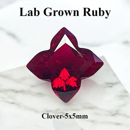 Lab Grown Ruby Pigeon Blood Red Color For Jewelry Diy Making Main Materials Selectable Certificate