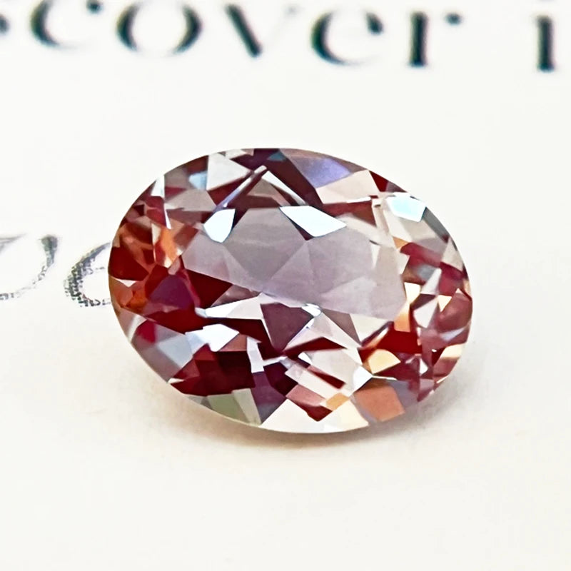 Top Lab Grown Alexandrite Stone Oval Shape Purple Color Charms Beads for Diy Jewelry Making Materials Selectable Certificate