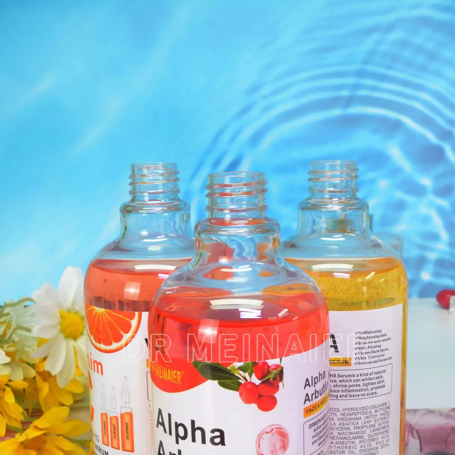 500ml Hyaluronic Acid, Nicotinamide Vitamin C AHA Face Serum Spots Eraser Corrector Whitening Moisturizing Lightening Body Serum