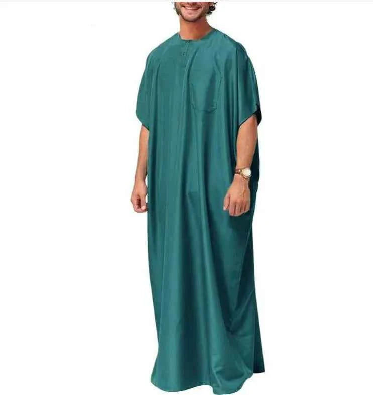 2025 New Muslim Gown! Middle Eastern Arabic Dubai Style Men's Robe, Malaysian Shirt-style Ethnic Clothing