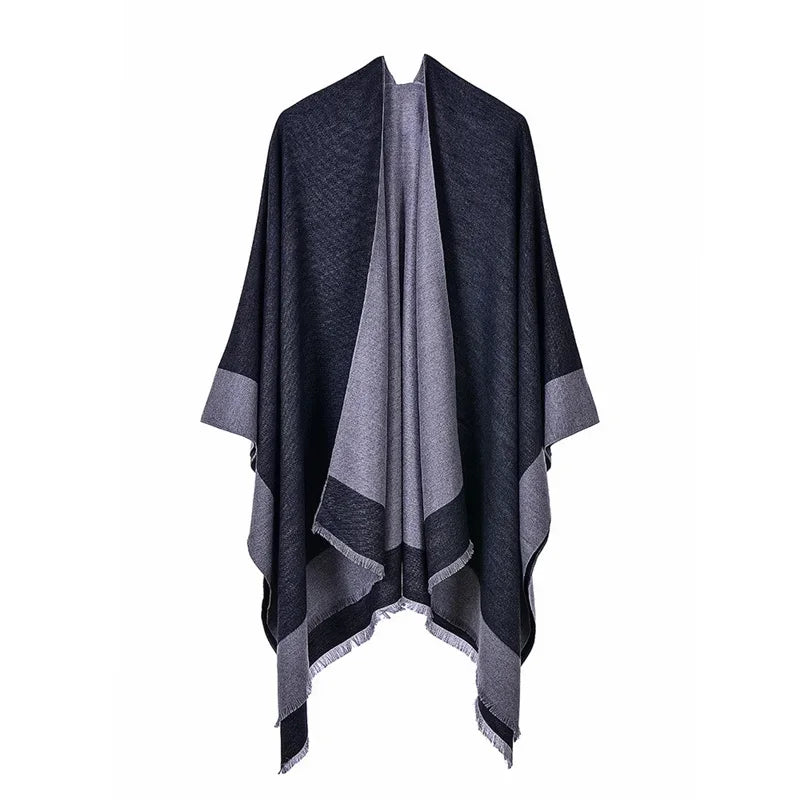 Winter Fashion Poncho Women Capes Scarf Imitation Cashmere Ladies Scarves Warm Shawls Wraps Woman Ponchos Bufanda Mujer Foulard