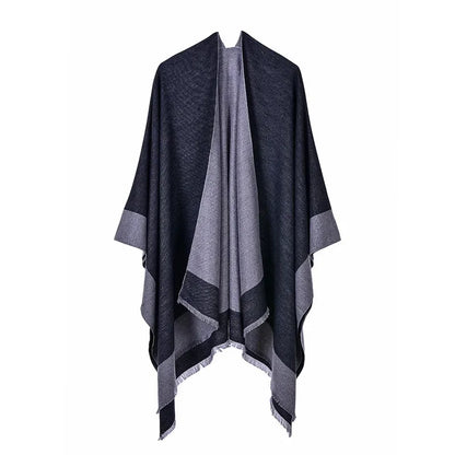 Winter Fashion Poncho Women Capes Scarf Imitation Cashmere Ladies Scarves Warm Shawls Wraps Woman Ponchos Bufanda Mujer Foulard