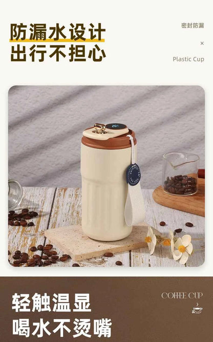 460ml Thermos Bottle Smart Display Temperature 316 Stainless Steel Vacuum Cup Office Coffee Cup Business Portable Thermal Mug
