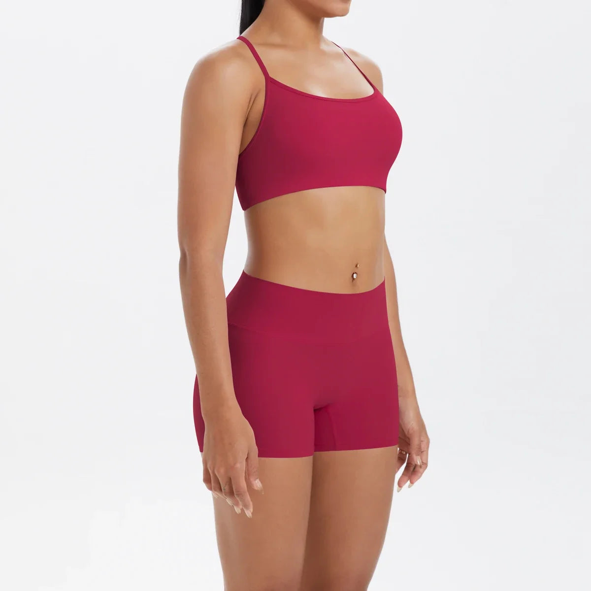 2PCS Yoga Set Nude Feeling Workout Sets Women Tracksuit Gym Push Up Fitness Running Workout Sportwear Sport Bra Leggings Suit