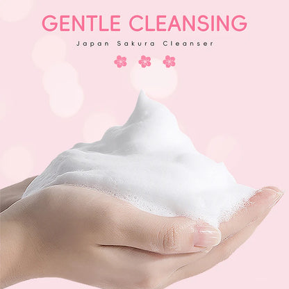 LAIKOU Japan Sakura Cleanser Gentle Deep Cleaning Oil Control Moisturizing Shrink Pores Face Skin Care Skin Cleanser 50g