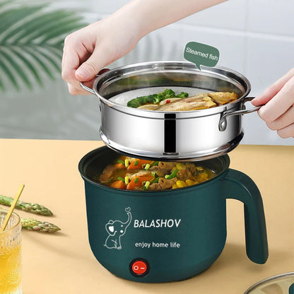 Mini Electric Cooker Non-stick Cooking 1-2 People Double Hot Pot steamer Hot Pot Multifunction Electric Cooker for Home 110V US - AMULET RING STORE
