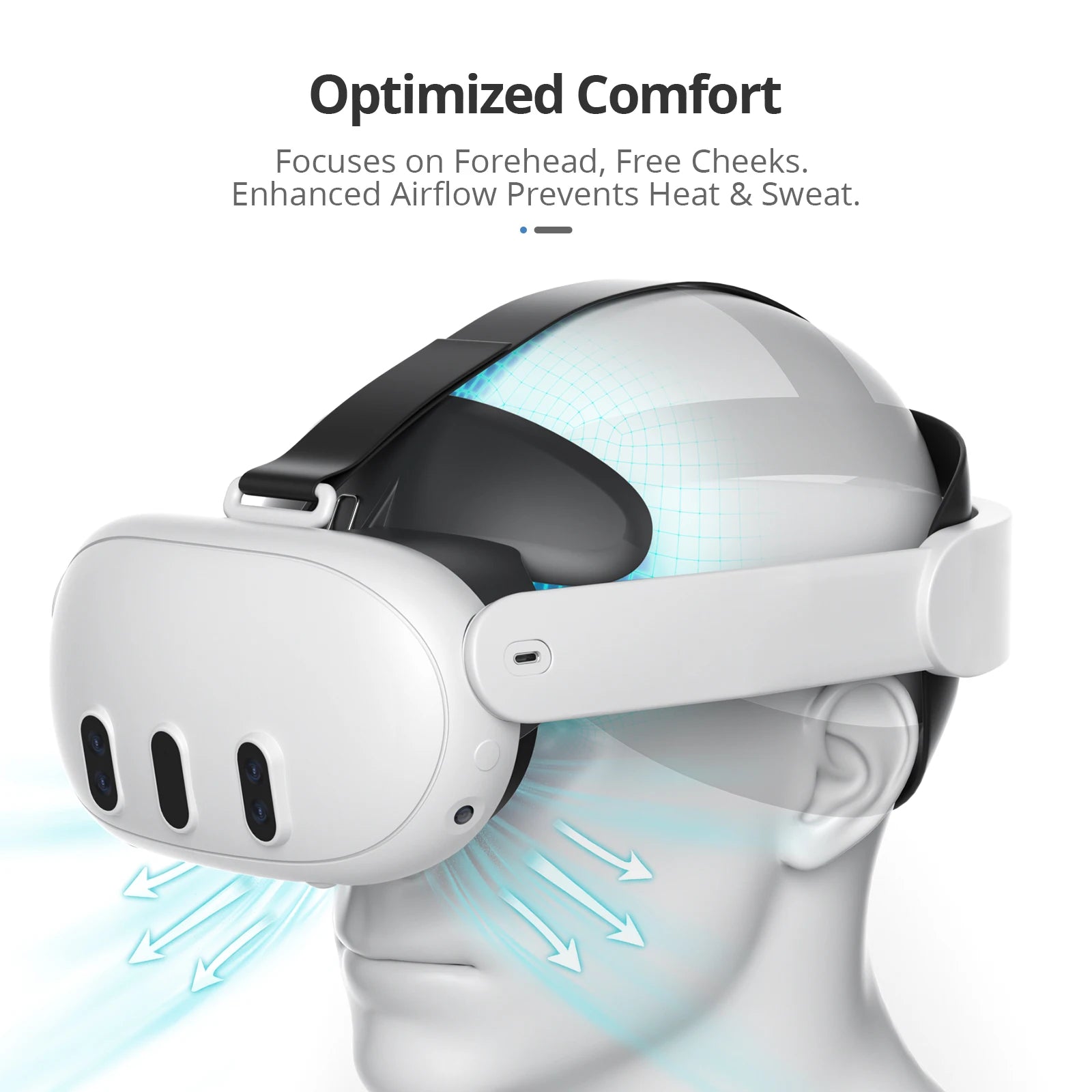 Mixed Reality Facial Interface for Meta Quest 3 Pro Style Facial Interface Open XR Gasket Replacement (Headstrap not Included) - AMULET RING STORE