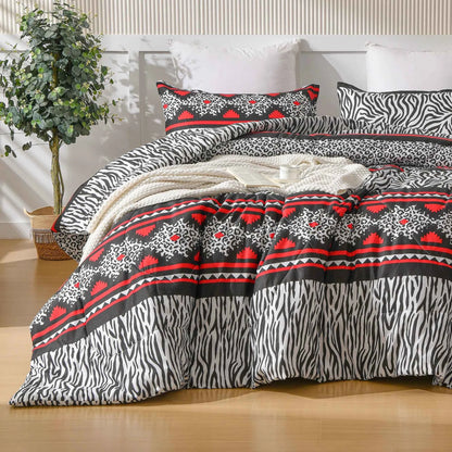 3 Pieces Comforter Set Bed In A Bag, Breathable Quilted Style Bedding Sets, Luxury Fluffy Soft Comforter For All Season - AMULET RING STORE