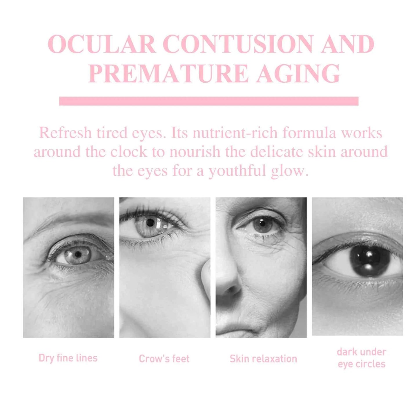 Retinol Eye Cream Stick Fade Fine Line Remove Wrinkle Eye Bags Anti-Puffiness Dark Circle Smoothing Firming Under Eye Skin Care