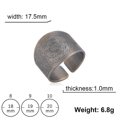 Jeshayuan Seal Of The 7 Archangels Protection Ring For Men