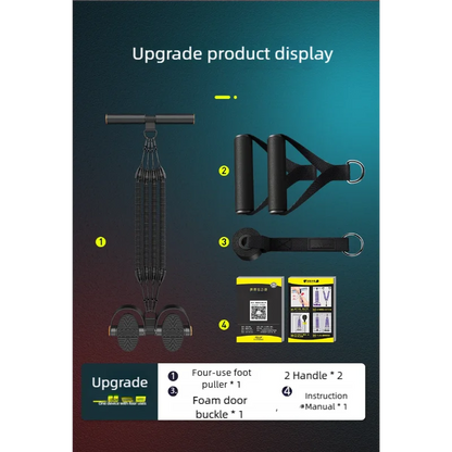 Pedal Type Tensioner Multifunctional Tension Device for men's Fitness,Back, Abdomen, and Abdominal Muscle Training, Pull Rope
