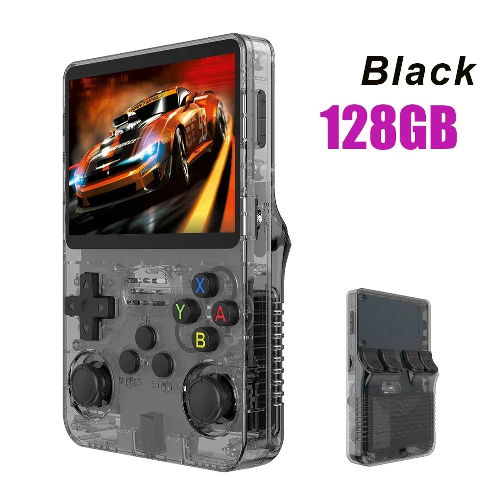 NEW 128G R36S Retro Handheld Video Game Console Linux System 3.5 Inch IPS Screen R35s Pro Portable Pocket Video Player Games - AMULET RING STORE