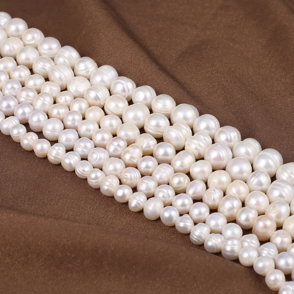 Natural Freshwater Pearl Beads Rice Round Shape Isolation Loose Beaded for Jewelry Making DIY Bracelet Necklace Accessories Gift - AMULET RING STORE
