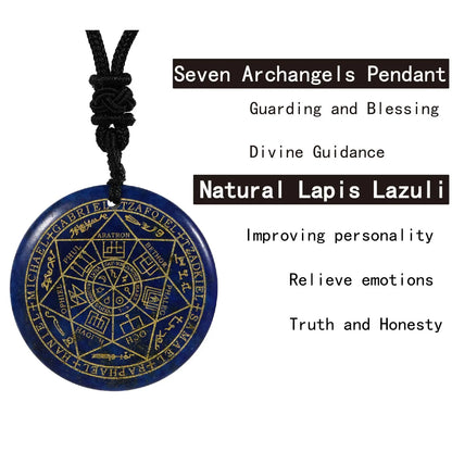 Seven Archangels Amulet Natural Crystal Quartz Necklaces