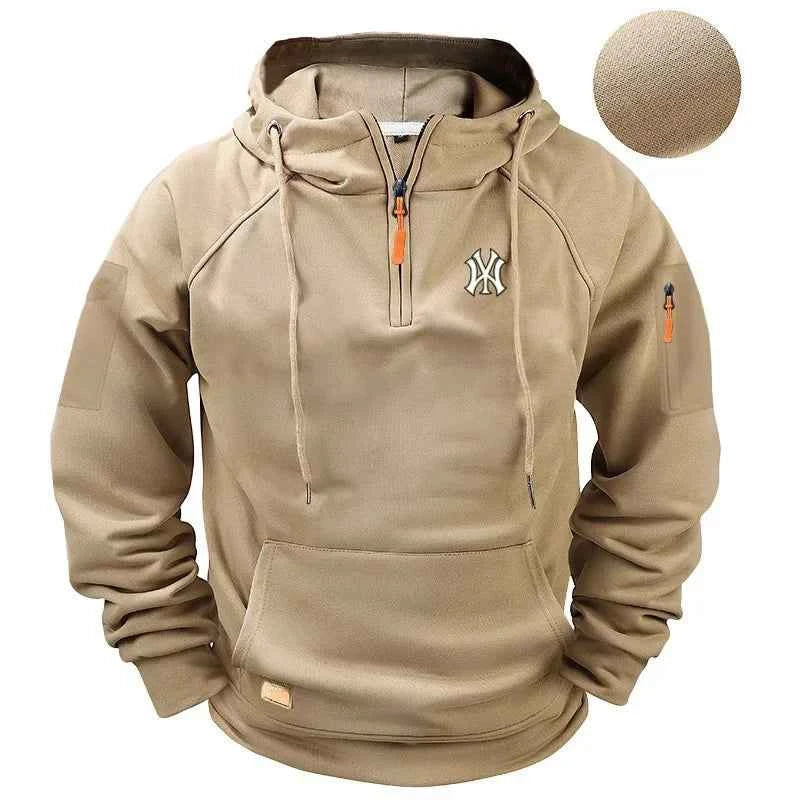 2025 Fashion Men multi-pocket zipper comfortable casual hoodie spring and autumn pullovers sweatshirts fitness hoodies